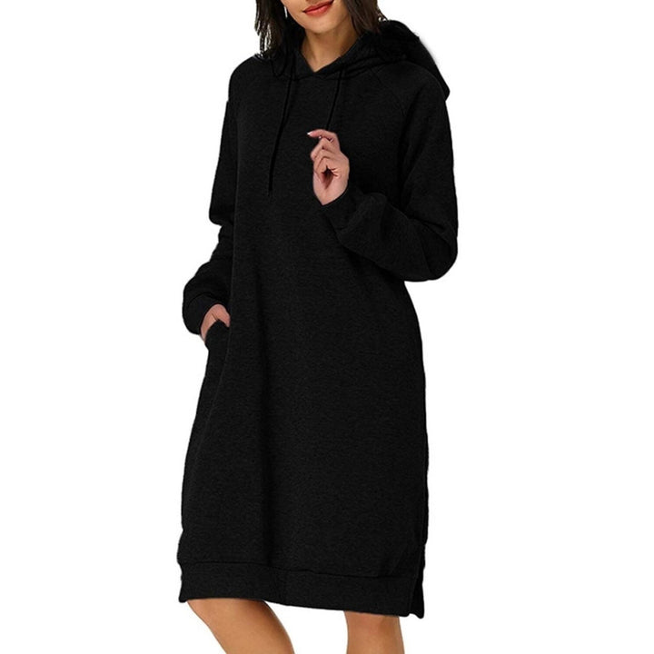 Womens Pullover Hoodie Dress Image 8