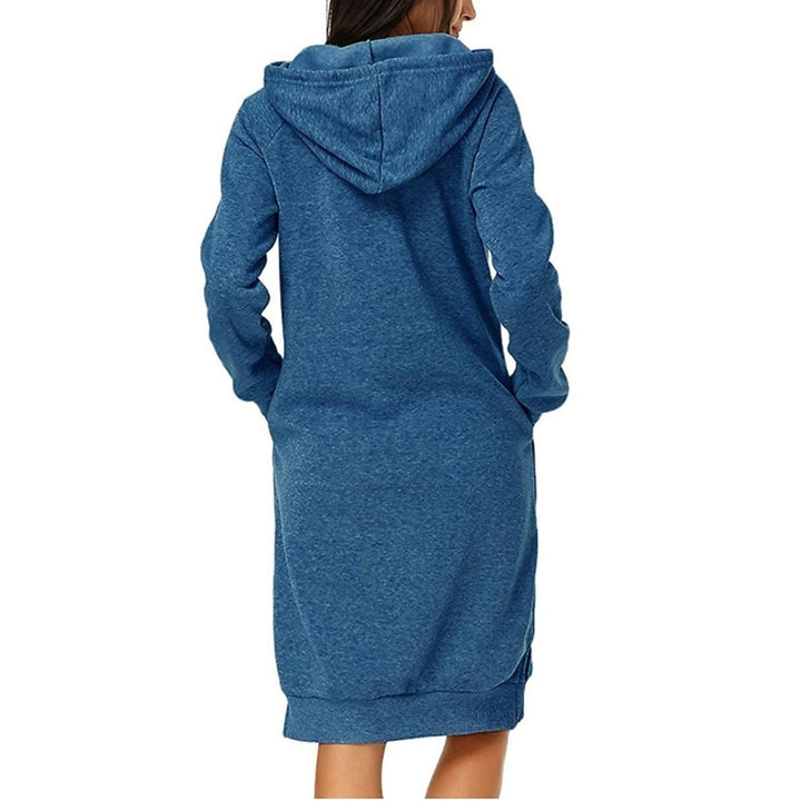 Womens Pullover Hoodie Dress Image 9