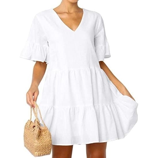 Women s Cute Shift Dress with Pockets Image 1