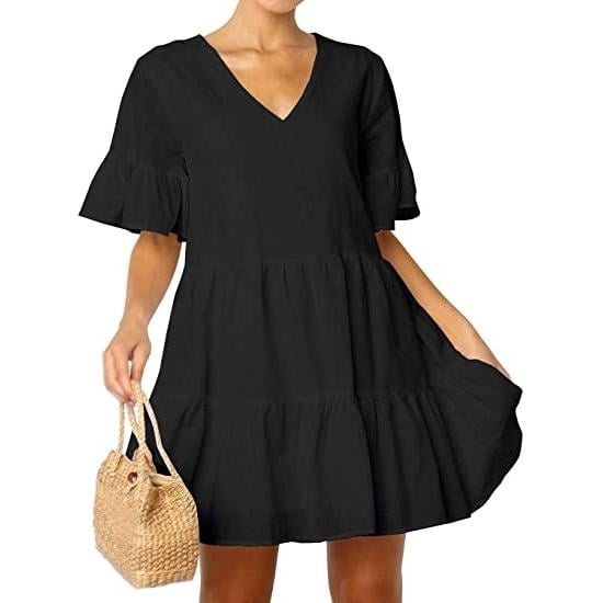 Women s Cute Shift Dress with Pockets Image 4