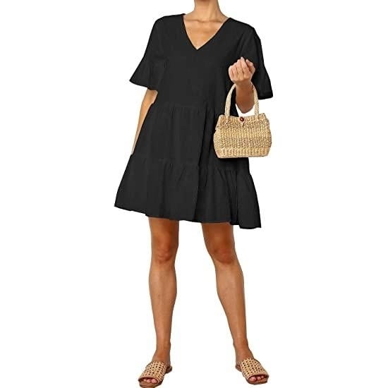 Women s Cute Shift Dress with Pockets Image 8