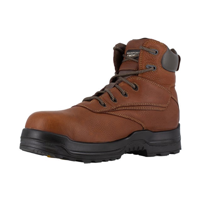 Rockport Works Mens 6" More Energy Composite Toe Waterproof Work Boot Brown - RK6628 9.5 M US Men Deer Tan Image 3