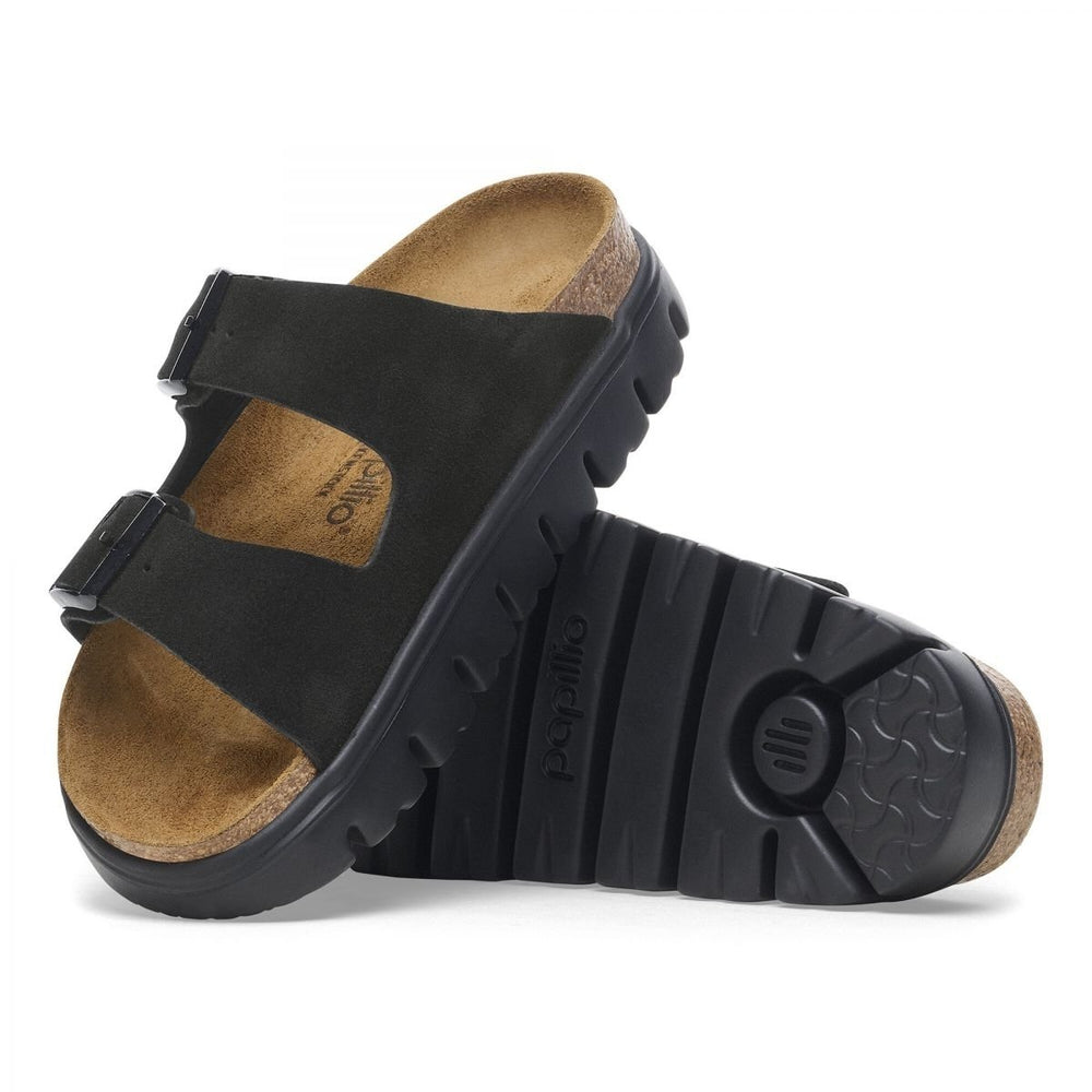 Papillio by BIRKENSTOCK Womens Arizona Chunky Black Suede (narrow width) - 1028403 BLACK Image 2