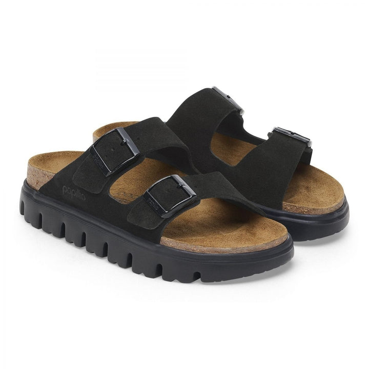 Papillio by BIRKENSTOCK Womens Arizona Chunky Black Suede (narrow width) - 1028403 BLACK Image 4