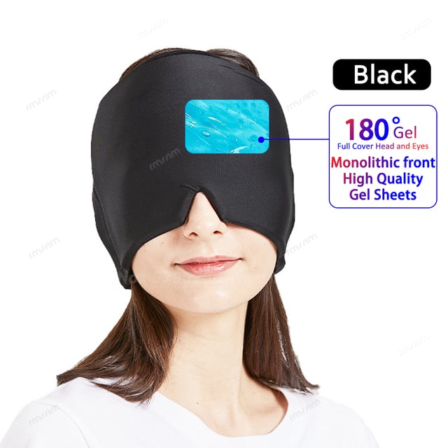 Migraine Relief Hat headache hat Gel Hot Cold Therapy Ice Cap For Relieve Pain Ice Hat Eye Mask Stress Pressure Pain Image 6