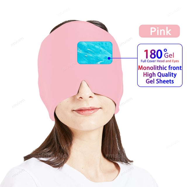 Migraine Relief Hat headache hat Gel Hot Cold Therapy Ice Cap For Relieve Pain Ice Hat Eye Mask Stress Pressure Pain Image 7