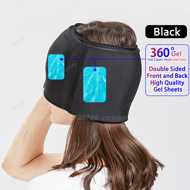 Migraine Relief Hat headache hat Gel Hot Cold Therapy Ice Cap For Relieve Pain Ice Hat Eye Mask Stress Pressure Pain Image 8