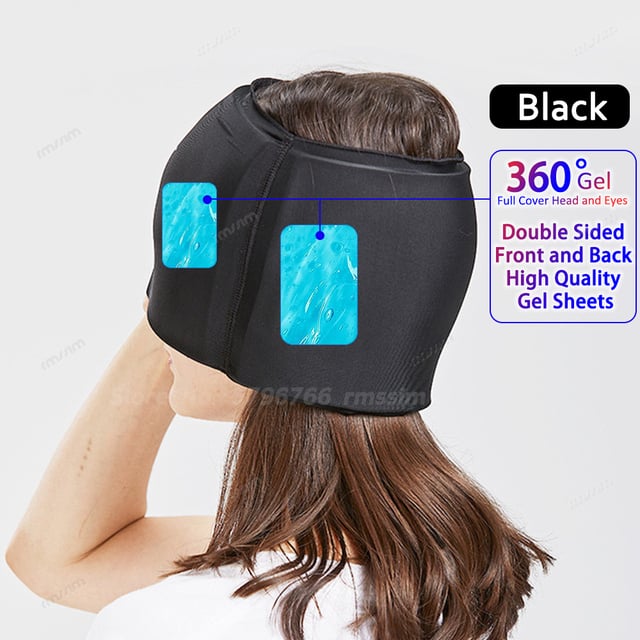 Migraine Relief Hat headache hat Gel Hot Cold Therapy Ice Cap For Relieve Pain Ice Hat Eye Mask Stress Pressure Pain Image 1