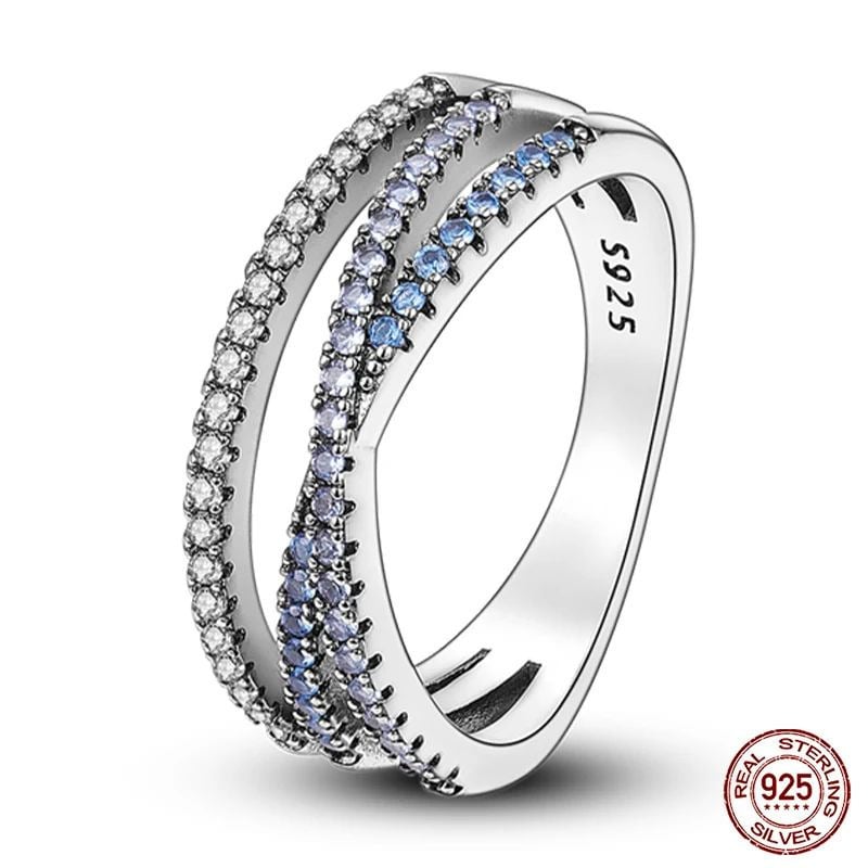 Colorful Zircon Star Moon Rings for Women  925 Sterling Silver Ideal for Wedding Engagement and Birthday Gift Jewelry Image 7