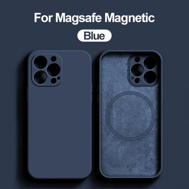 Original Liquid Silicone Magnetic Case For iPhone 11 13 12 14 15 Pro Max Plus For Magsafe Case Wireless Charge Cover Image 8