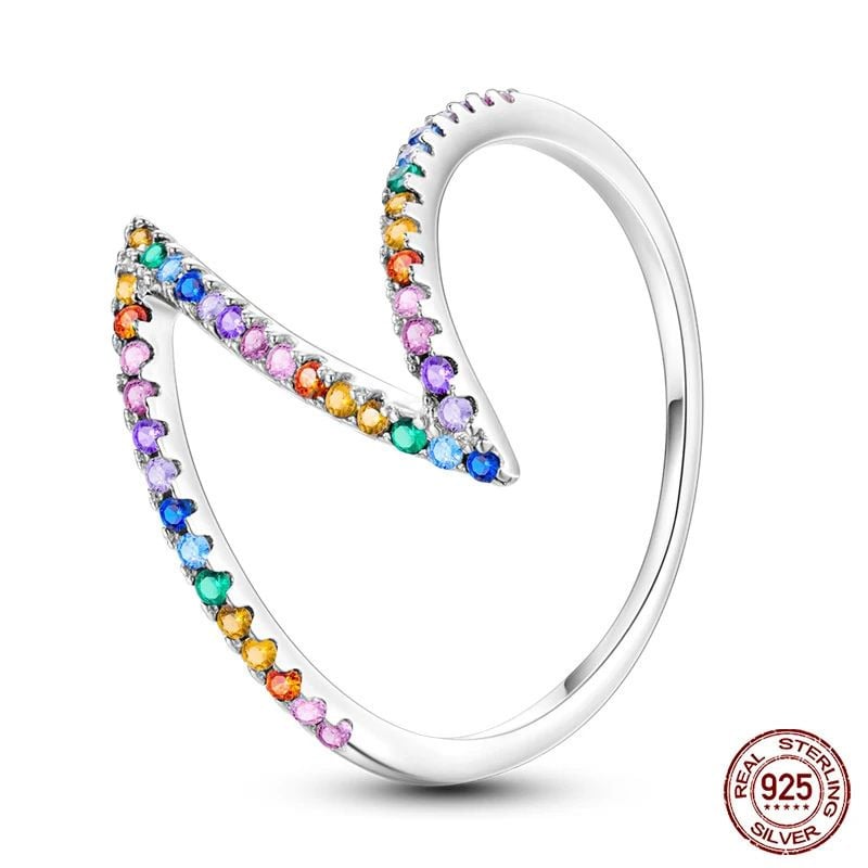 100% 925 Sterling Silver Star and Moon Rings  Colorful Zircon Jewelry for Women Perfect for Weddings Engagements and Image 11