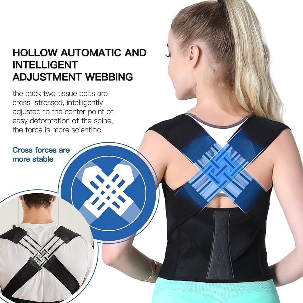 Back Brace Posture Corrector for Women and Men Shoulder Straightener Adjustable Full Back Support Upper and Lower Pain Image 2