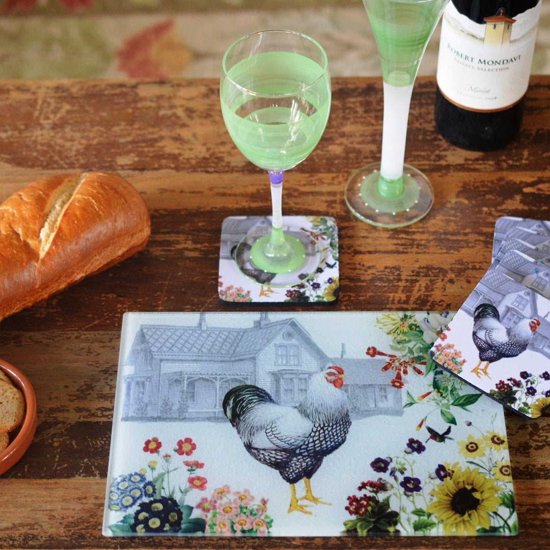 Gifts at Decor Hen and Farmhouse Cheese Tray/Cutting Board and Coaster Set Image 2