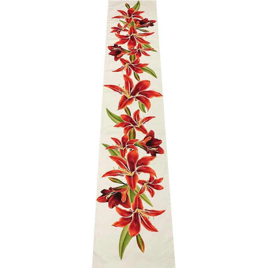 Golden Hill Studio Amaryllis Cloth Table Runner 13" x 72" Image 1