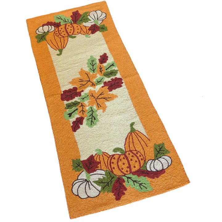 Autumn Harvest Beaded Table Runner by Golden Hill Studio Image 1