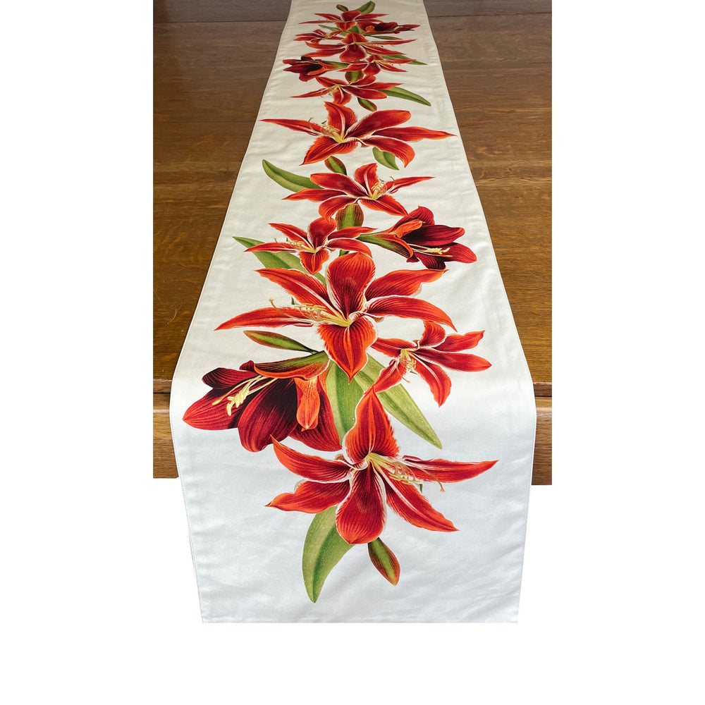 Golden Hill Studio Amaryllis Cloth Table Runner 13" x 72" Image 2