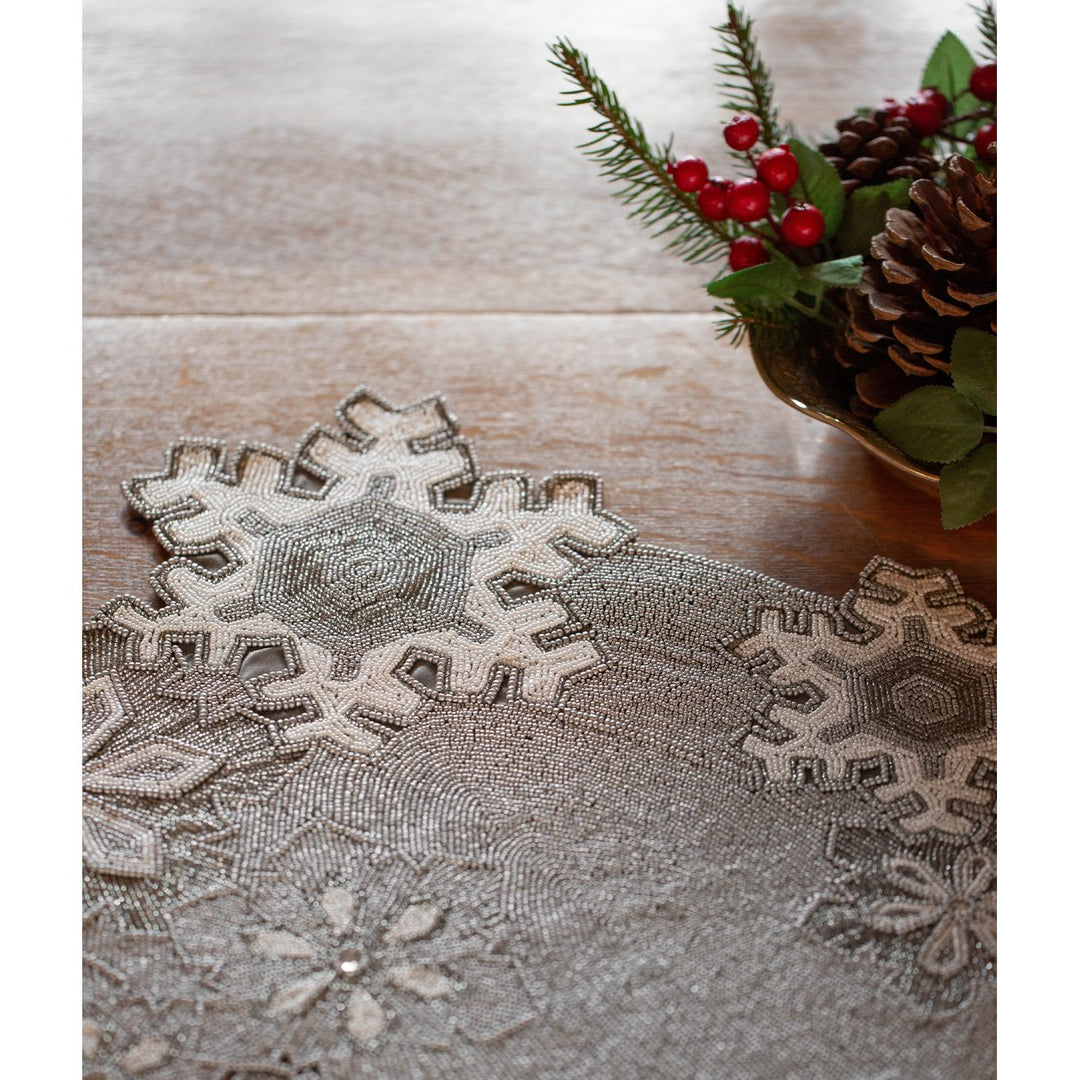 Gifts at Decor Beaded Snowflake Runner Image 6