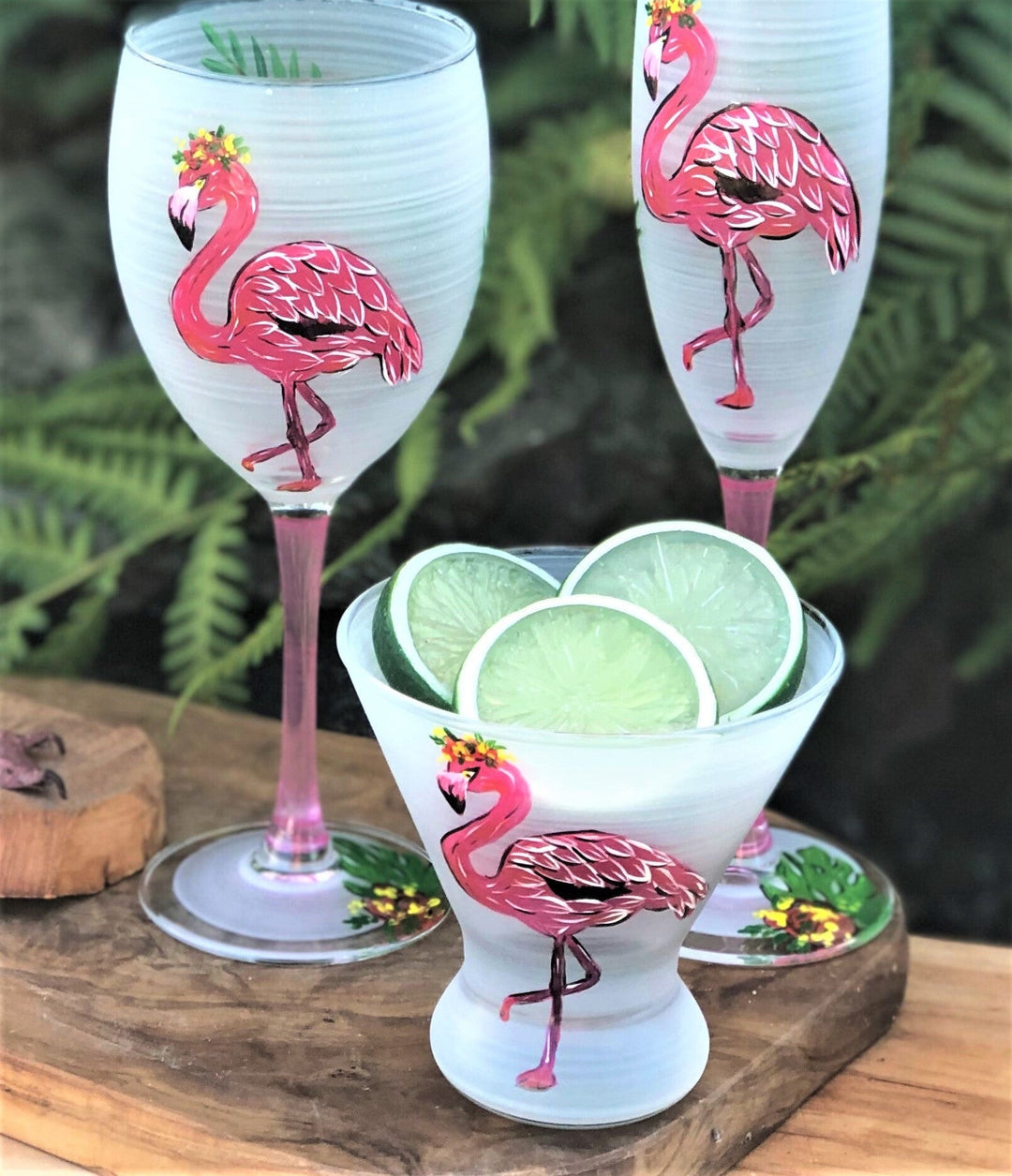 Golden Hill Studio Flamingo Fun Champagne S/2 Image 4