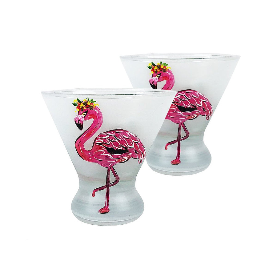 Golden Hill Studio Flamingo Fun Cosmopolitan S/2 Image 1