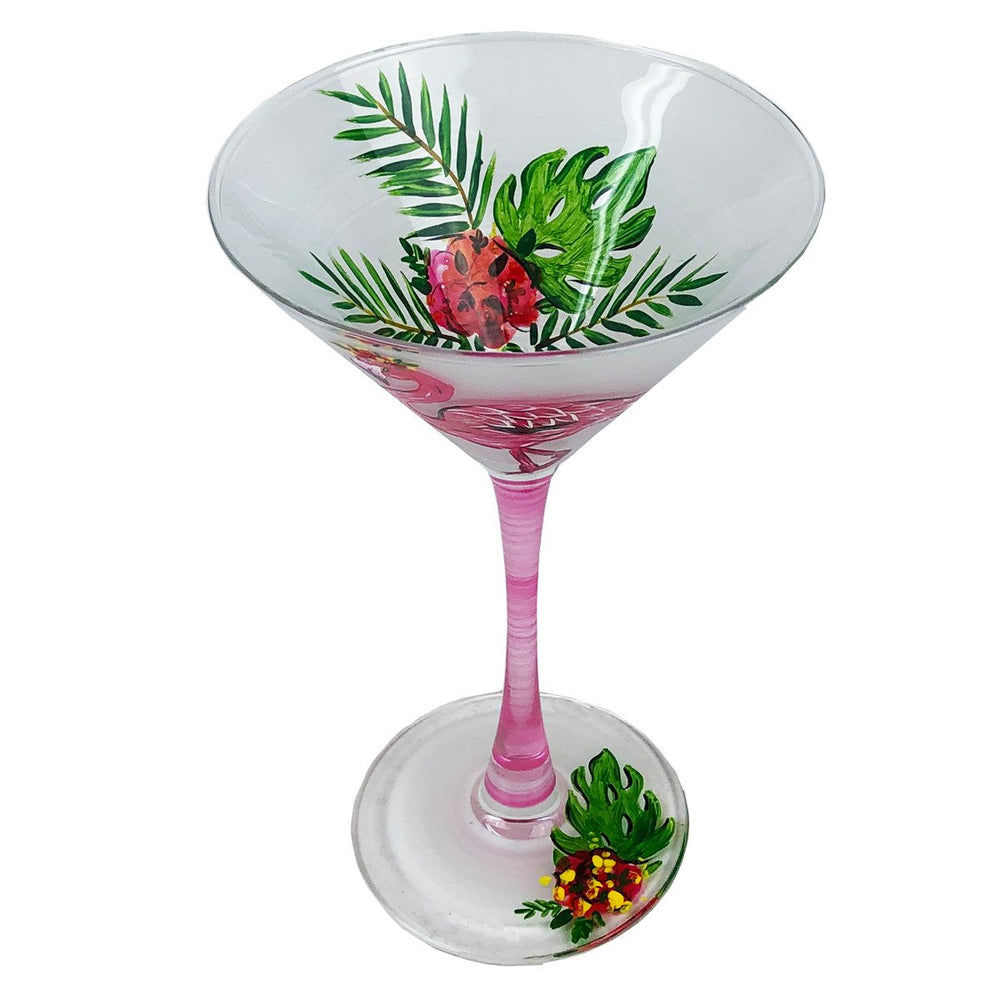 Golden Hill Studio Flamingo Fun Martini S/2 Image 2