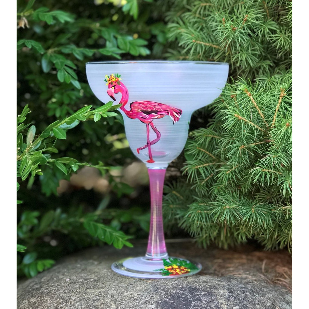 Golden Hill Studio Flamingo Fun Margarita S/2 Image 3