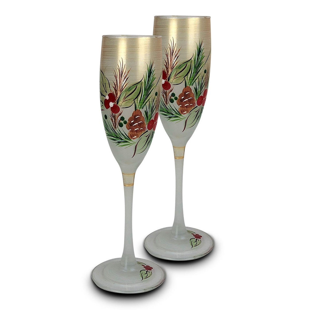 Golden Hill Studio Black Forest Pine Champagne S/2 Image 1