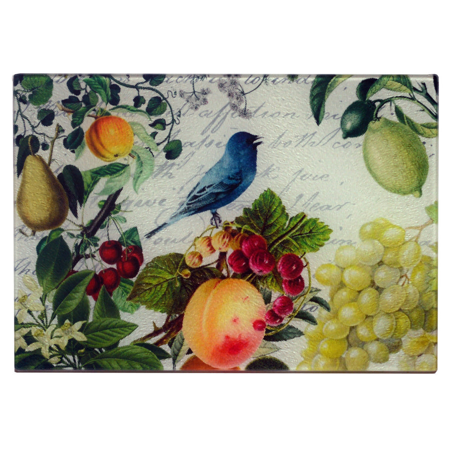 Golden Hill Studio Bluebird and Fruit Cheese Tray/Cutting Board Image 1