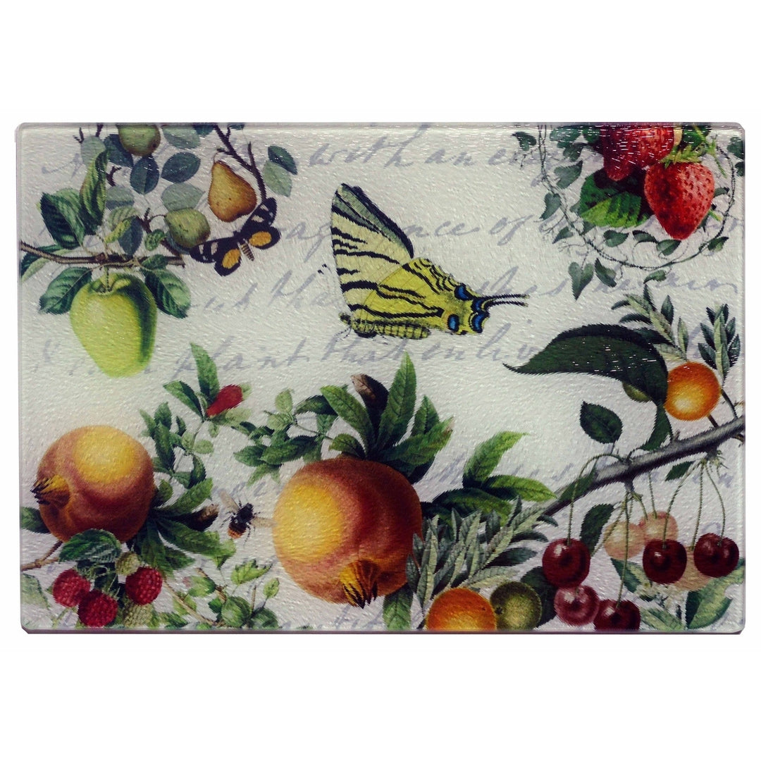 Golden Hill Studio Butterfly and Fruit Cheese Tray/Cutting Board Image 1