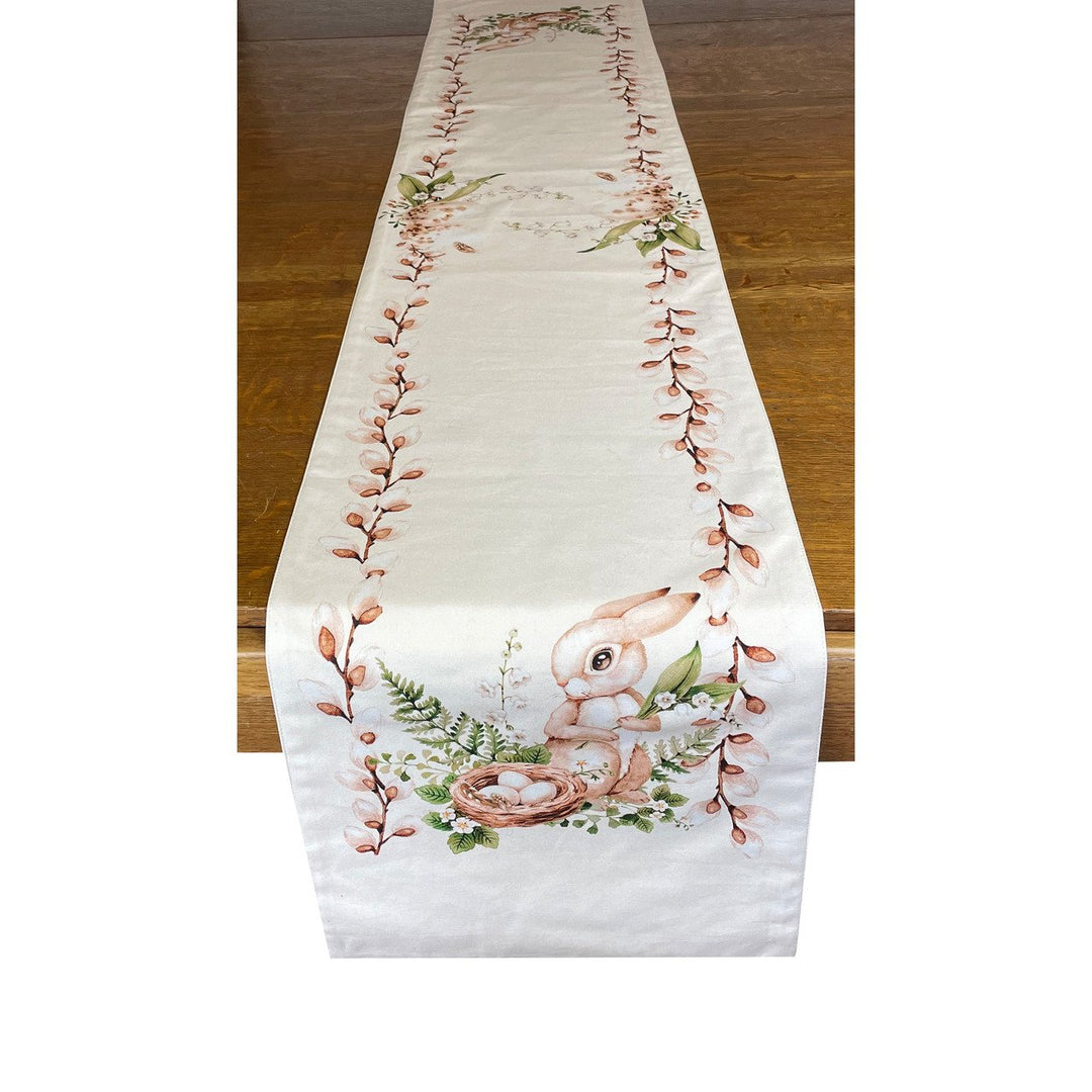 Golden Hill Studio Bunny with Eggs Cloth Table Runner 13" x 72" Image 3