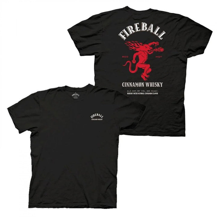 Fireball Black Label Print Front and Back T-Shirt Image 1