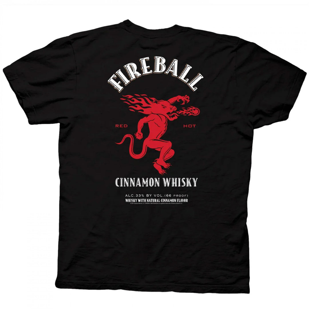 Fireball Black Label Print Front and Back T-Shirt Image 2