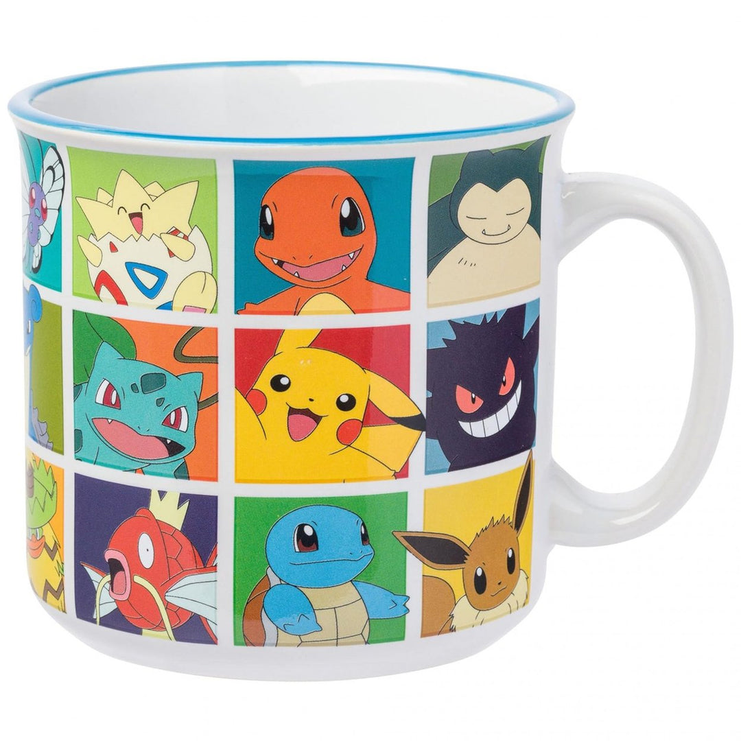 Pokemon Pop Color Grid 20 Ounce Ceramic Camper Mug Image 1