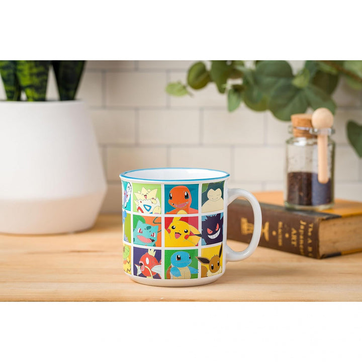 Pokemon Pop Color Grid 20 Ounce Ceramic Camper Mug Image 6