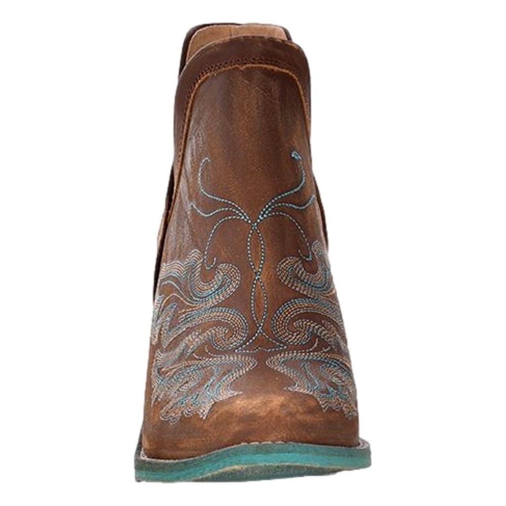 Circle G Western Shoes Womens Embroidery Slip On Cognac Q0099 Image 3