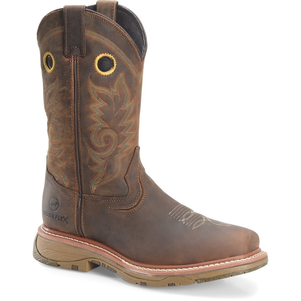 Double-H Boots Men s 12 Elijah Workflex MAX Composite Toe Western Work Boot Brown - DH5241 LIGHT BROW Image 1