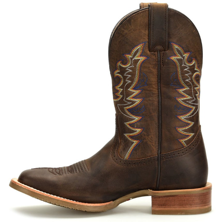 Double-H Boots Mens 11" Orin Wide Square Toe Roper Western Boot Brown Crazy Horse - DH6014 Crazy Horse Image 3