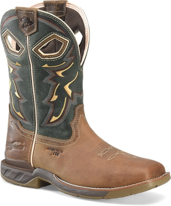 Double-H Boots Kerrick Roper Mens 11" Wide Square Comp Toe Brown Image 2