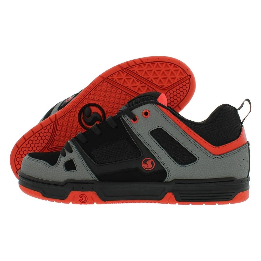 DVS Mens Gambol Skate Shoe 0 0 BLACK CHARCOAL RED NUBUCK Image 1