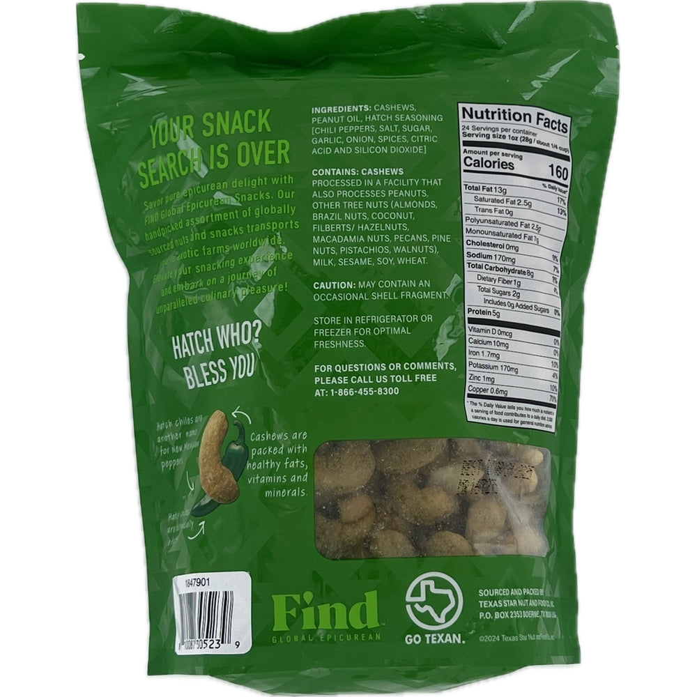 Find Global Epicurean Hatch Chile Cashews 24 Ounce Image 2