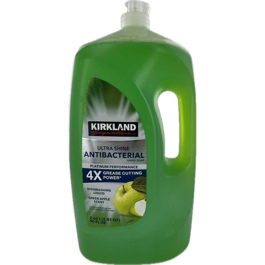 Kirkland Signature Ultra Shine Antibacterial Hand Soap Green Apple (90 Fl Oz) Image 1