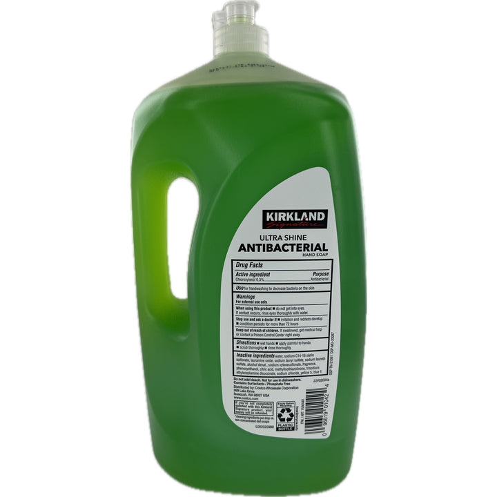 Kirkland Signature Ultra Shine Antibacterial Hand Soap Green Apple (90 Fl Oz) Image 2