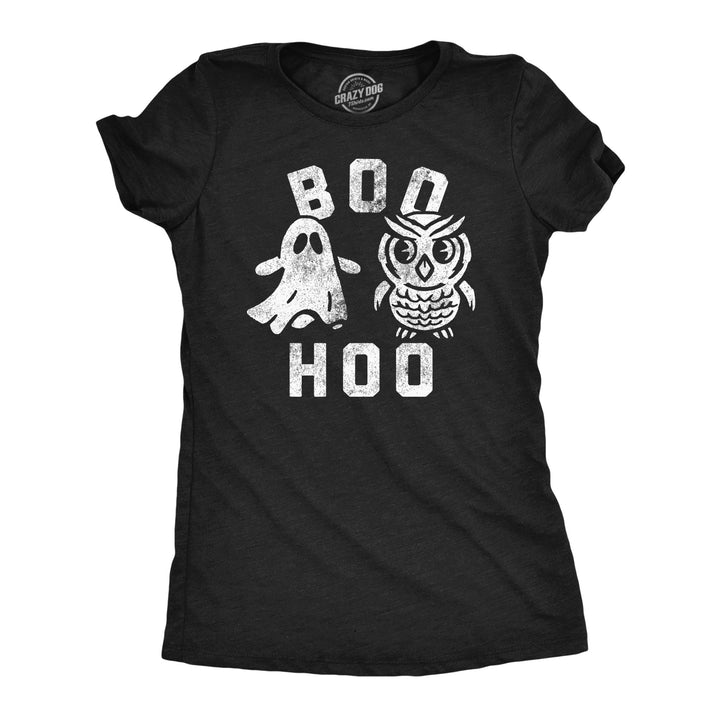 Womens Funny T Shirts Boo Hoo Sarcastic Halloween Ghost Graphic Tee For Ladies Image 1