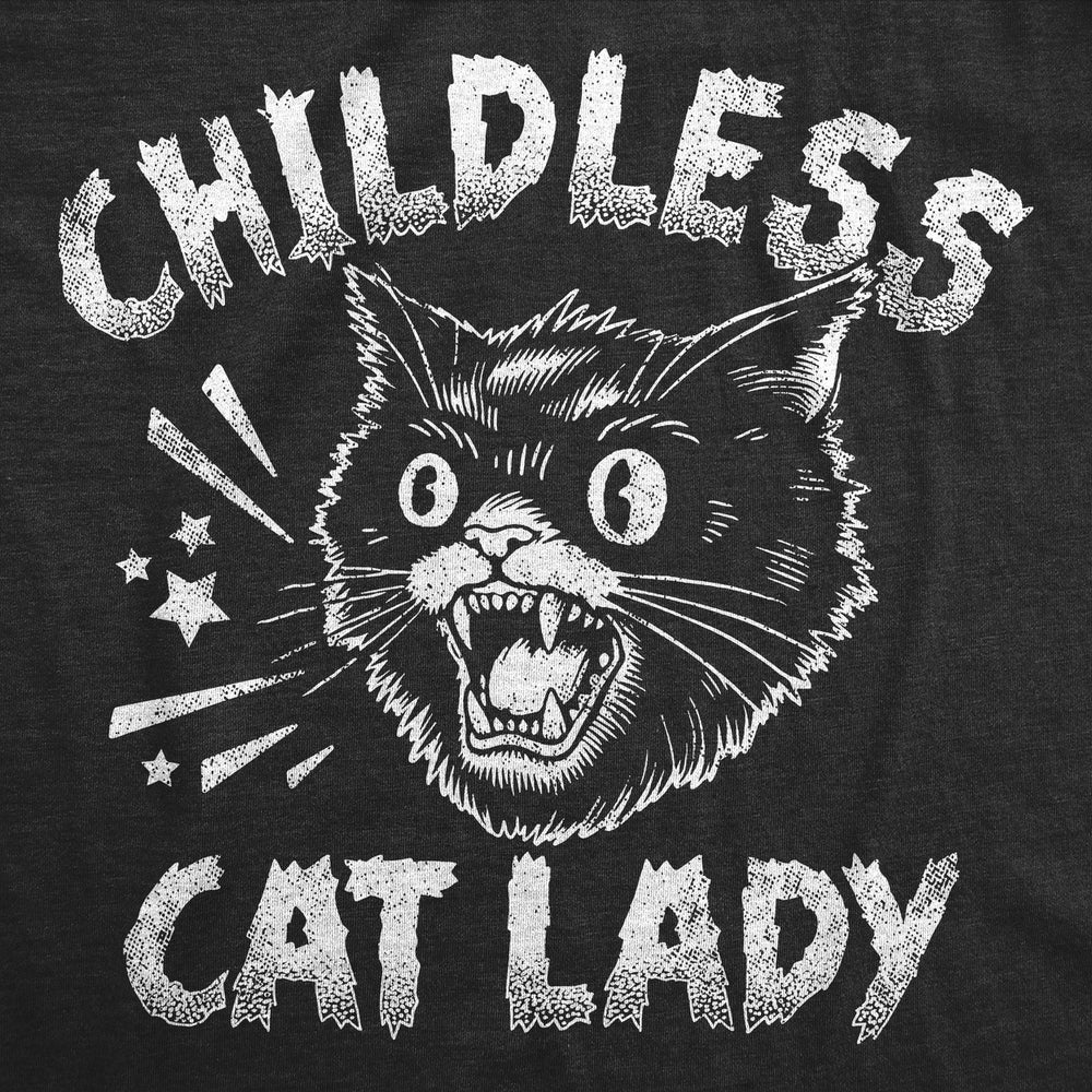 Womens Funny T Shirts Childless Cat Lady Sarcastic Kitten Lovers Novelty Tee For Ladies Image 2