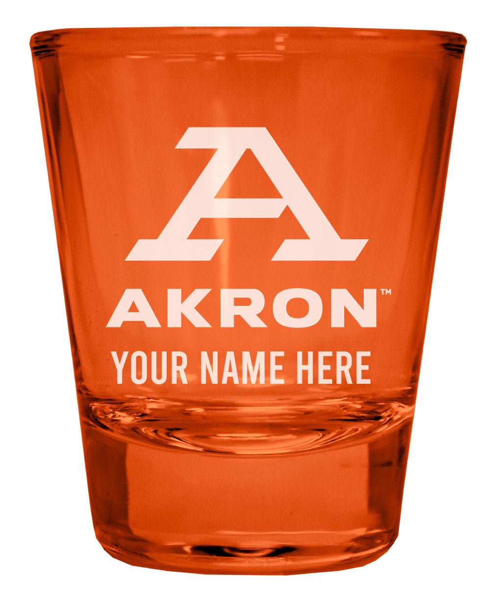 Akron Zips Customizable Engraved Full Color 2oz Shot Glass Officially Licensed Collegiate Product Image 2