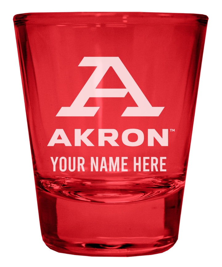 Akron Zips Customizable Engraved Full Color 2oz Shot Glass Officially Licensed Collegiate Product Image 3