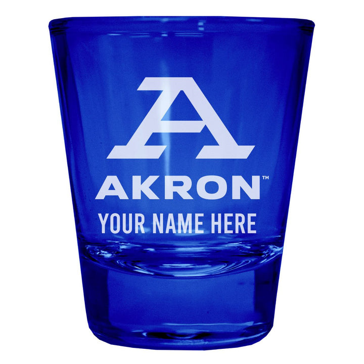 Akron Zips Customizable Engraved Full Color 2oz Shot Glass Officially Licensed Collegiate Product Image 4