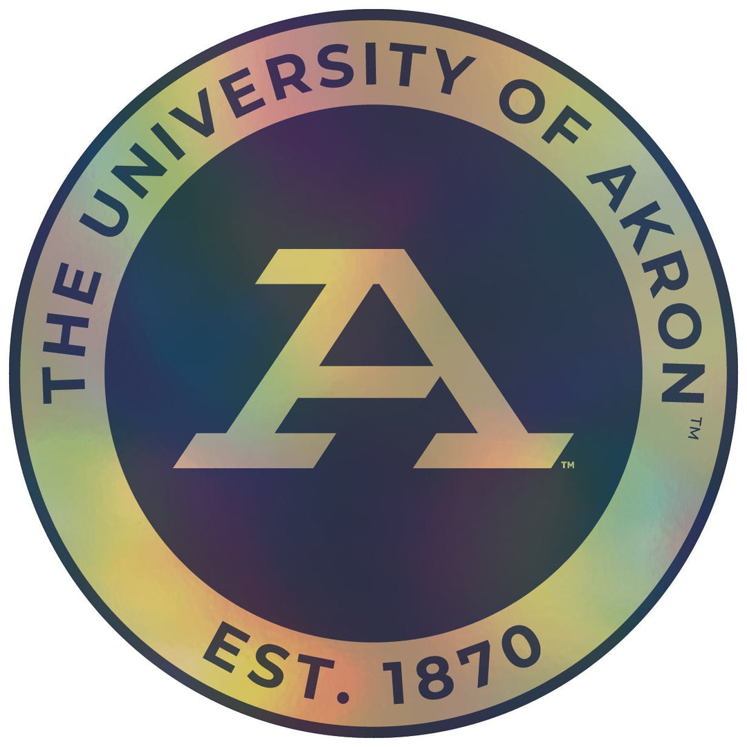 Akron Zips Holographic Vinyl Decal Sticker Officially Licensed Collegiate Product Image 1