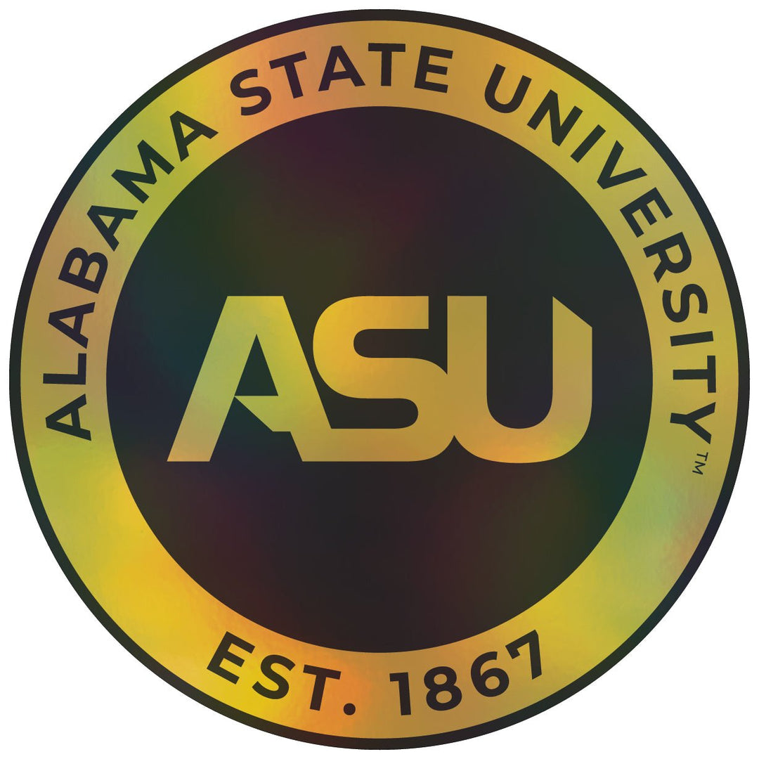 Alabama State University Holographic Vinyl Decal Sticker Officially Licensed Collegiate Product Image 1