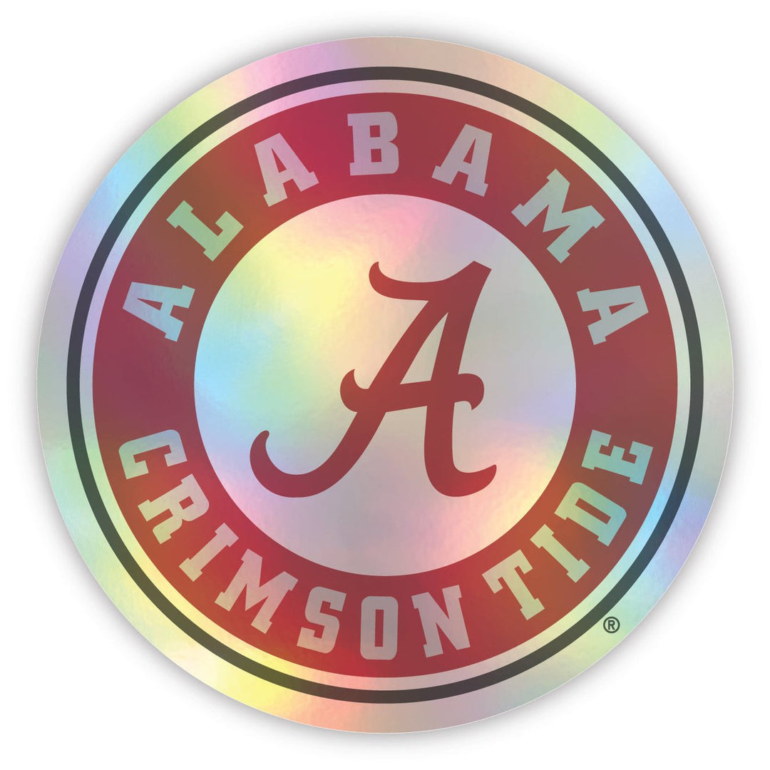 Alabama Crimson Tide Holographic Vinyl Decal Sticker Officially Licensed Collegiate Product Image 1