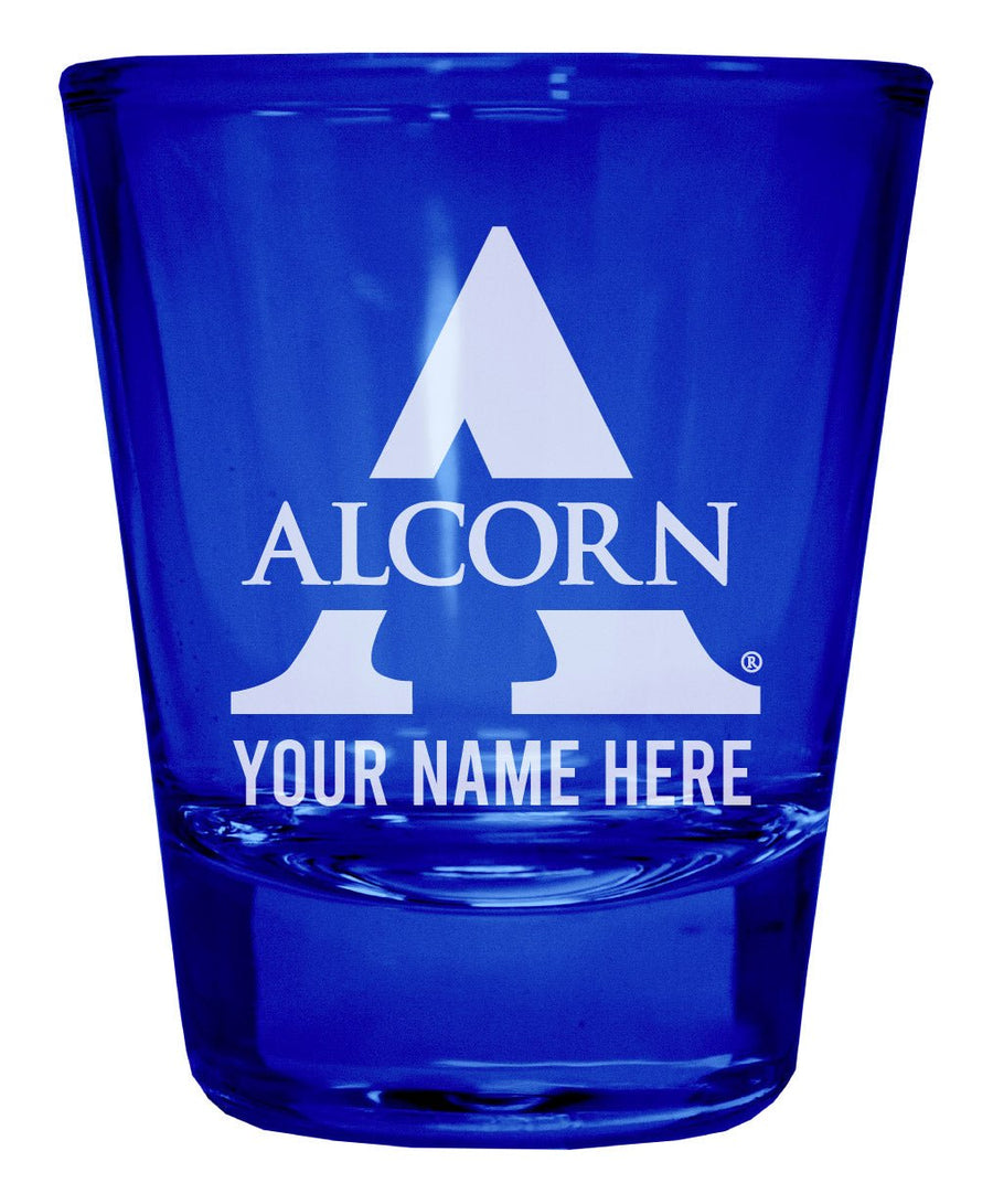 Alcorn State Braves Customizable Engraved Full Color 2oz Shot Glass Officially Licensed Collegiate Product Image 1